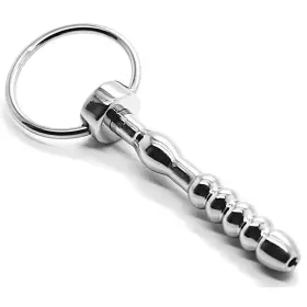 Fv348 Ves Vacuum Rounded Rib Cum-thru Penis Plug With Disk 3 Inch Hollow Steel Male Urethral Sound