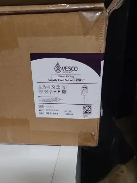 Ved-042 Vesco Medical 500 Ml Gravity Feed Set With Enfit