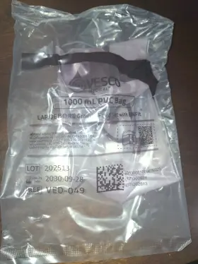 Ved-049 Vesco Medical Gravity Feed Bags New Sterile Sealed Set Of 3