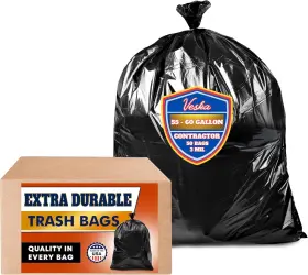 Veska 704831997606 55-60 Gallon Heavy Duty 3 Mil Contractor 1 Count Pack Of 50 Black