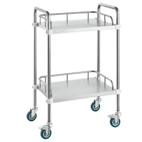 Vevor 197988197324 Lab Rolling Cart 2-shelf Stainless Steel Serving W