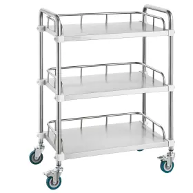 Vevor 197988198413 Lab Rolling Cart 3-shelf Stainless Steel Serving W