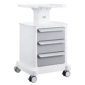 Vevor 197988409748 4 Tiers Lab Carts Mobile Medical Cart With 3 Drawers And 1 Top Tray White T