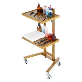 Vevor 197988410737 2 Tiers Stainless Steel Lab Carts With Trays And 4 Silent Wheels Golden L