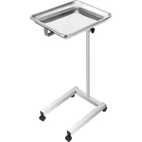 Vevor 692619235586 Lab Cart Stainless Steel Mayo Tray Stand 18x14 Inch Trolley And 4