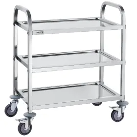 Cart400 Vevor 840349920702 Vevorstainless Steel Cart 3 Layerslab Utility Lbs Weight Capacity Medic