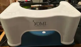 6423432 Vic Space1 Dmi Squatting Posture Stool White 7 Inch H 18.75 W 12.38 D Low Profile