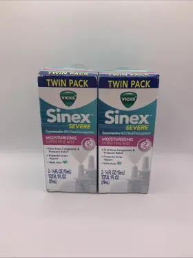 Vicks 323900035256 Lot Of 2 Twin Pack Sinex Severe Nasal Spray 1/2oz Ea Exp Read