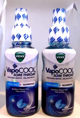 Vicks 323900040632 Vapocool Sore Throat Spray Winterfrost 6 Oz 2-pack