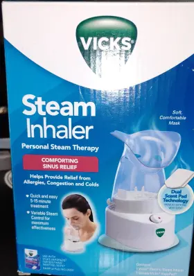 V1200-can Vicks Steam Inhaler V1200 Dual Scent Pad Variable Control Comfort Mask