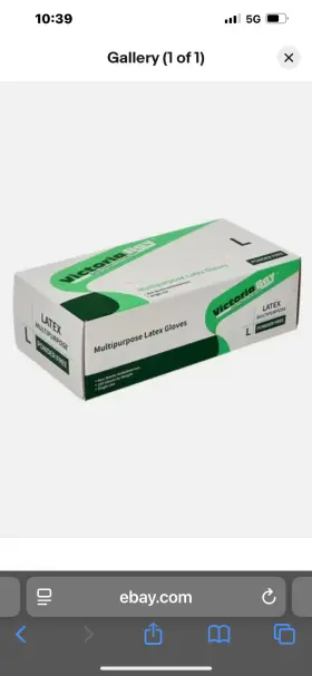 62323pfl Victoria Bay Latex Gloves Powder Free Size L. 1000