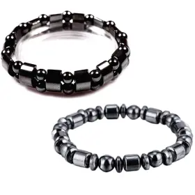 0129aa-1-fba Viki Lynn Rdbh0007aa-1 2 Pcs Hematite Magnetic Bracelets For Count Pack Of 1 Black
