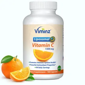 Vc1200 Viminz Liposomal Vitamin C 1500mg 180 Capsules Immune Support High Absorption