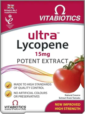 372-0893 Vitabiotics Ultra Lycopene 15mg Potent Extract 30 Tablets Exp 04/2026