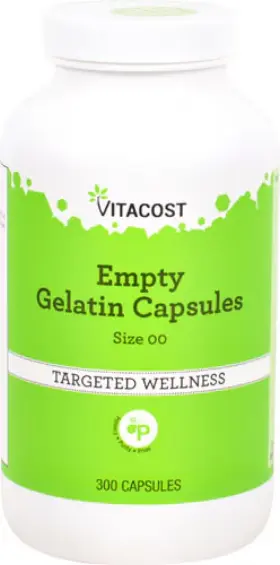 Vitacost 844197020591 Empty Gelatin Capsules Size 00 300