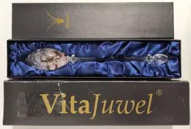 Vitajuwel 260228310190 Gemstone Vial Wand Rose And Garnet Clear Quartz - Love