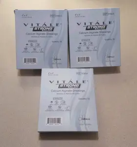 20654 Vitale 20645 Calcium Alginate Dressings 4x5 Inch Box Of 10 Ref # 3 Pack
