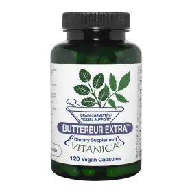 012907 Vitanica Butterbur Extra Brain Chemistry Vessel Support 120 Capsules Vegan White