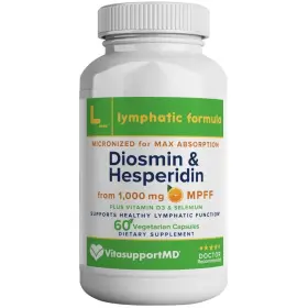 Vsmd-l1000 Vitasupportmd Lymphatic Formula 1000mg Diosmin Hesperidin 60 Capsules Drainage Support System