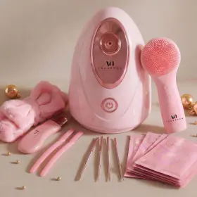 Voguenow 199284474437 Facial Steamer Spa Kit With Noa 15 Pcs Soft Pink