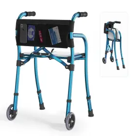 Votohrt 758451878098 Walker Folding Narrow Seat Height Adjustable Blue Senior Lightweight Walkers Votohrt 758451878098 Walker Folding Narrow Seat Height Adjustable Blue Senior Lightweight Walkers