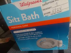 271057 Walgreens Sitz Bath Basin And Bag Fits Standard Toilets New In Box