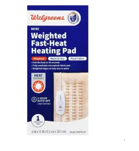 Walgreens 311917199962 Mini Weighted Fast-heat Heating Pad 6 In X 15