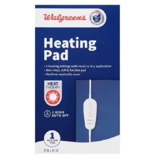 853601 Walgreens 311917206783 King Size Heating Pad Moist/dry 12 Inch X 15 Light Blue