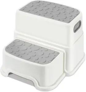 Bb0089 Welspo 2 Step Stool For Kids Toddler Bathroom Kitchen Gray