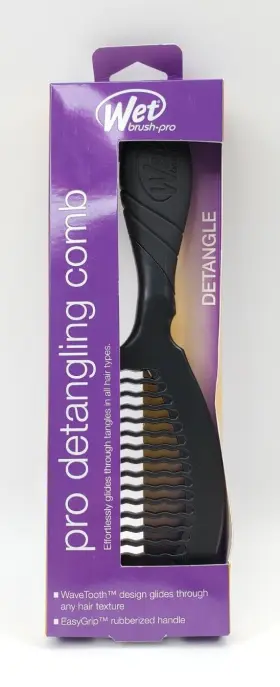 Wet 736658791884 Brush-pro Pro Detailing Black Comb Detangle Hair