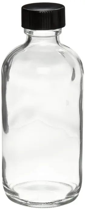 W216815 Wheaton Boston Round Bottle Clear Glass Capacity 8oz With 24-400 Bl