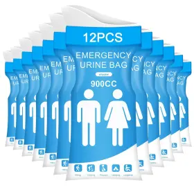 Whpqhw 768825659314 12 Pcs Disposable Urine Bags 900ml Pee For Travel Large Blue