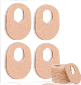 3413 Willbond 48 Pack Callus Pads Soft 1/4 Inch Thick Oval Shape Corn 1/8 Nude