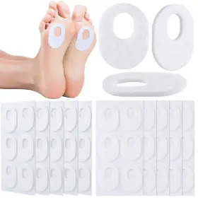 Jizh-willbond-2519 Willbond 60 Pcs Callus Pads Soft Felt Oval 2.25 X 1.7 Inch White