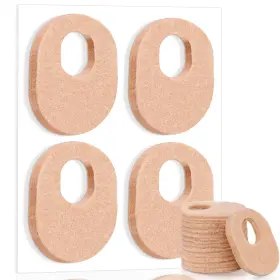 Jizh-willbond-3414 Willbond 48 Pack Callus Pads Soft 1/4 Inch Thick Oval Shape Corn Nude