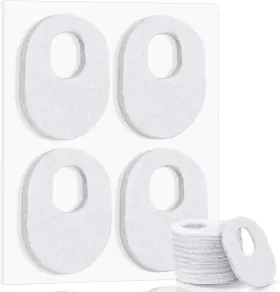 Jizh3412 Willbond 48 Pack Callus Pads Soft 1/4 Inch Thick Oval Shape Corn 1/8 White