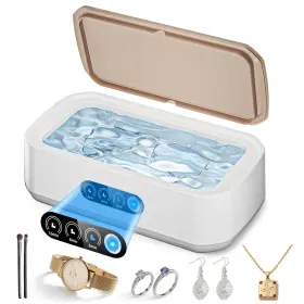 Wintercrush 684646938745 Jewelry Cleaner Deep Cleaning Machine -50khz Brown And White