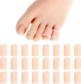 4rrhr2ghk Wy Lighting Level 24 Pcs Silicone Toe Sleeves Soft Gel Protector Skin Color Opening