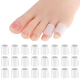 584439 Wy Lighting Level 1 S9midltt 24 Pcs Silicone Toe Sleeves Soft Gel Protector Cushions Cuttable White