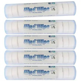 Wysi 628865000555 Multi-purpose 9x9 Inch Expandable Wipes With Travel Tubes - Just Add Water