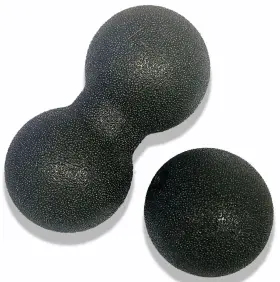 Xczgs 1 333 Hard Peanut Massage Ball - Double For Trigger Point Therapy Xl Black