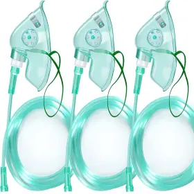 Xgmelon 772467263150 3 Pack- Adult Elongated Oxygen With 6.6ft Tubing And Adjustable Elastic Strap