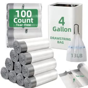 Iz2539whz100 Xlhomo 100 Counts 4 Gallon Trash Bag Count Pack Of 1 White-100-4gal