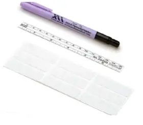 10736 Xodus Medical 50 Surgical Skin Marker Violet Black Dual Tip Ruler Labels