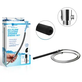 Xr Brands 848518058072 Silicone Nozzle Shower Enema Set Adjustable Water Pressure Anal Vaginal Cleaner