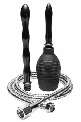 136335 Xr Llc Premium Shower Enema Set With Silicone Tips All-in-one System And Bulb