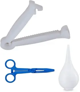 Xuke 761594693503 Sterile 40 Blue Umbilical Cord Clamps For Veterinary Home Birth