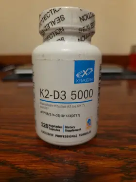 K2-d3 Xymogen 871149002183 Bioavailable 5000 Iu Cholecalciferol Mk-7 Supplement 120 Caps See Bottle