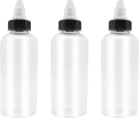Djp-20221016 Xysmzm 3 Pcs Dispensing Bottles 8oz Plastic Boston Squeeze With Twist Top Cap
