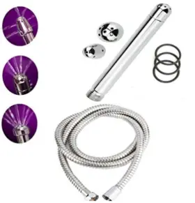 Yeoubi 619125918024 3 Heads Aluminum Enema Shower Vaginal Anal Cleaner Douche System With 150cm S